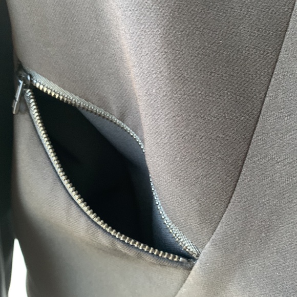 Halogen Blazer M Open Front Collarless Jacket with Zip Detail - Picture 7 of 8